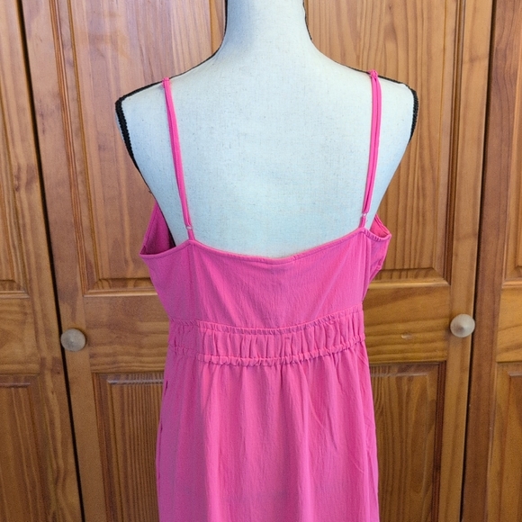 a new day Vibrant Pink Maxi NEW Strapless Dress L                    CC143 - Picture 6 of 9